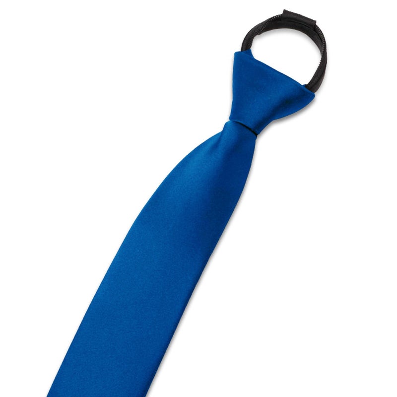 Aurya Solid Color Boys Tie, Polyester Satin Pre-tied Necktie with Adjustable Zipper for Kids Age 8â€“12, Wedding, School & Graduation - Image 2